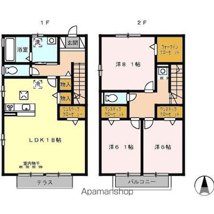 岐阜県各務原市蘇原花園町３丁目[3LDK/100.57m2]の間取図