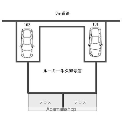 ルーミー牛久９８号館[3LDK/77.42m2]の配置図