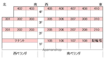 Ｓｅｌｅｎｅ三番館[1K/20.16m2]の配置図