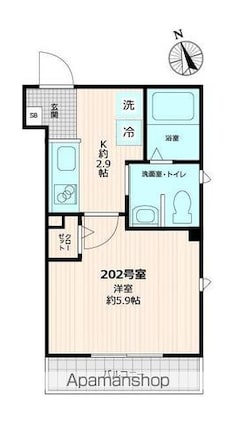 ＮＨ　Ｇｒａｎｄｅ[1K/21.12m2]の間取図