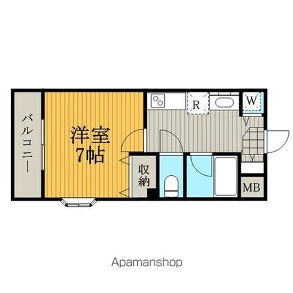 レオパレスホーヤ　Ⅱ[1K/19.96m2]の間取図