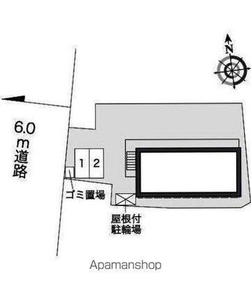 レオパレスドミール　板垣[1K/19.87m2]の駐車場2