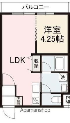 ＳＥＮＴＩＡ・ＷＥＳＴ[1LDK/32.27m2]の間取図