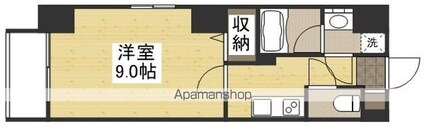 ピアスマート医大東[1K/28.06m2]の間取図
