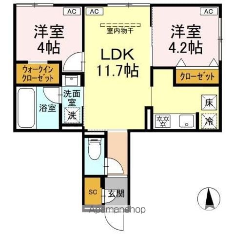 セレスティア上井草の間取り写真