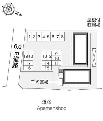 レオパレスエスペランサ野上[1K/19.87m2]の配置図