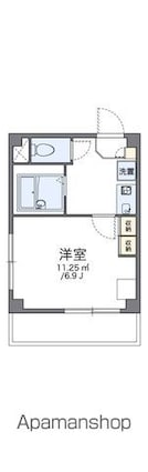 レオパレス池袋ウエスト[1K/22m2]の間取図