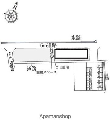 レオパレスＭＹ中山[1K/26.08m2]の配置図