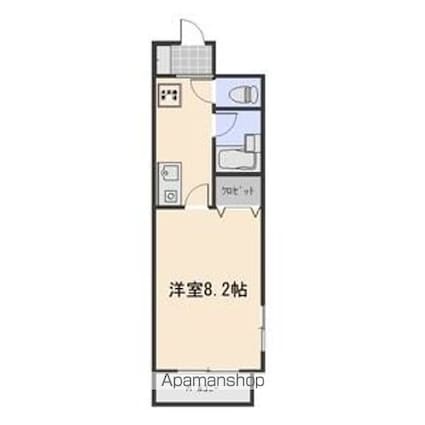 ＵＭＥＸー７[1K/23.92m2]の間取図