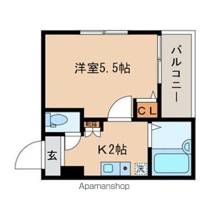 東京都葛飾区小菅１丁目[1K/18.13m2]の間取図