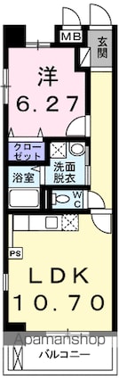 プレイン　ステージ[1LDK/42.75m2]の間取図