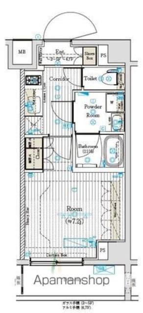 ブライズフォルム墨田[1K/25.55m2]の間取図