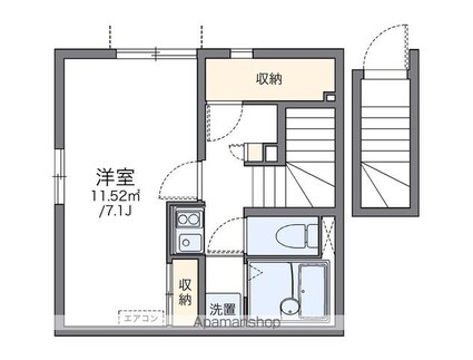 レオネクストライクヒストリー[1K/26m2]の間取図