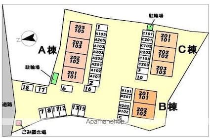 フォレスタ　Ａ[2LDK/60.19m2]の配置図