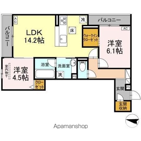 DーROOM長泉町桜提分譲賃貸PJの間取り写真