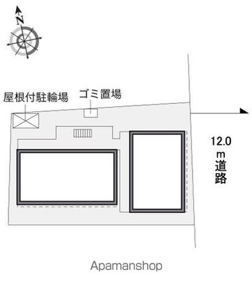 レオパレスシャンテ[1K/19.87m2]の配置図