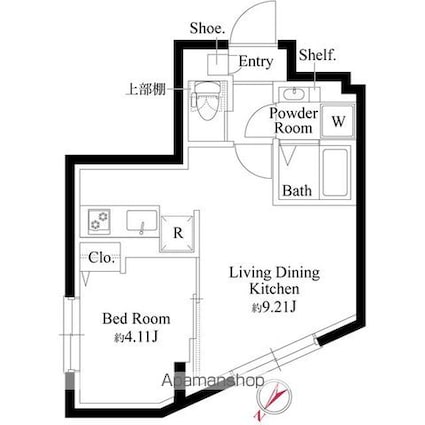 エルファーロ明大前Ⅲ[1LDK/30.12m2]の間取図