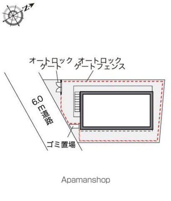 レオパレスプリムラ[1K/19.87m2]の配置図