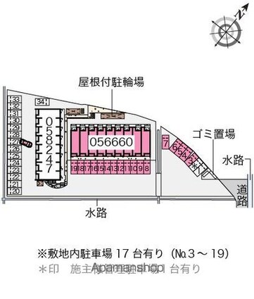 クレイノＦＬＯＲＡ　宇美[1K/31.42m2]の配置図
