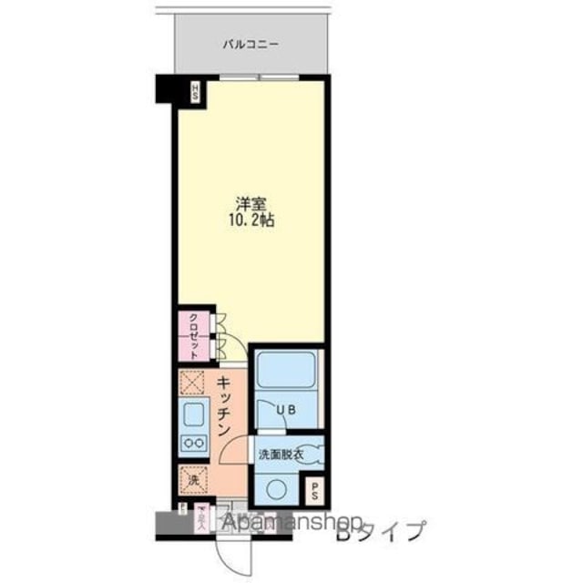 エスティメゾン代沢[1K/28.35m2]の間取図