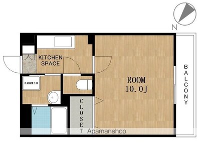 グランデネーロ[1K/31.5m2]の間取図