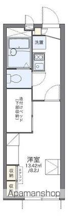 レオパレス小倉[1K/22.35m2]の間取図