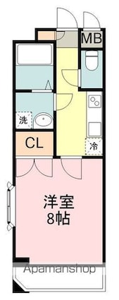 ウイング９９[1K/26.4m2]の間取図