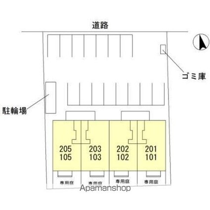 ベルポスト松縄Ⅱ[1LDK/49.44m2]の配置図