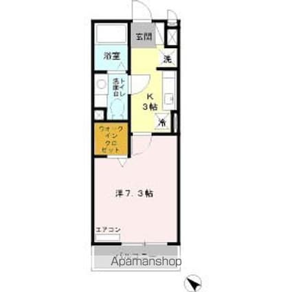 ＡＰＲＩＣＯＴ[1K/26.27m2]の間取図