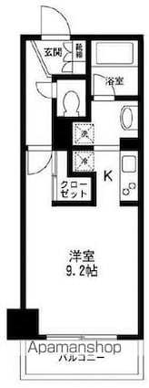 レジディア荻窪[1R/29.9m2]の間取図