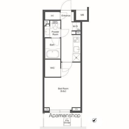 コンフォリア東陽町[1K/25.24m2]の間取図