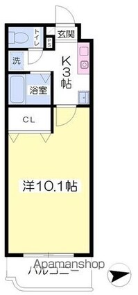 ミッキーロイヤル道後[1K/28.16m2]の間取図