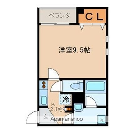 東京都荒川区東尾久５丁目[1K/30.82m2]の間取図