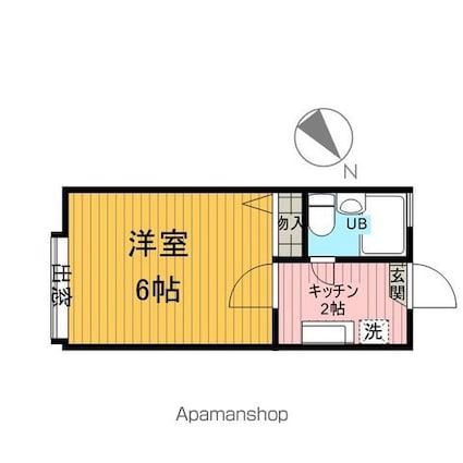 東京都葛飾区白鳥３丁目[1K/16m2]の間取図
