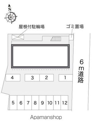 レオパレス１００[1K/20.28m2]の配置図