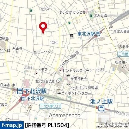 東京都世田谷区北沢３丁目[1LDK/39.96m2]の周辺