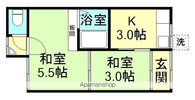 和歌山市島橋南ノ丁のアパートの間取り