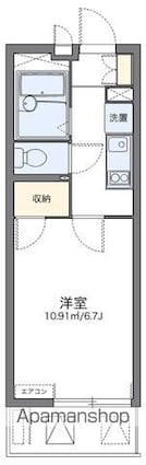 レオパレスパレス中田[1K/20.81m2]の間取図