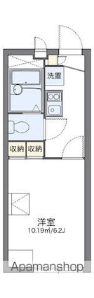 レオパレスカルム石川[1K/19.87m2]の間取図
