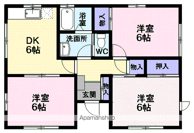 天童市 1階建 築29年の間取り写真