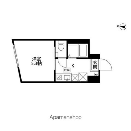 ＭＯＭＯ１７白金[1K/18.46m2]の間取図