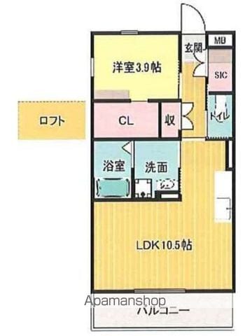 バンベールNORTHの間取り写真