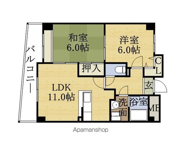 フレアコート京橋の間取り写真