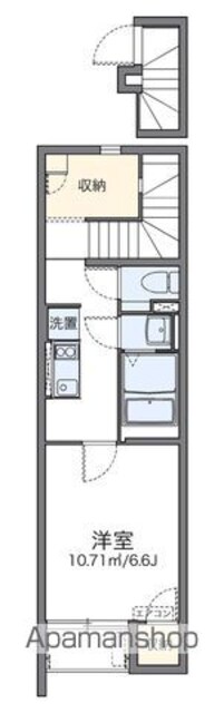 レオネクスト小関２[1K/28.66m2]の間取図