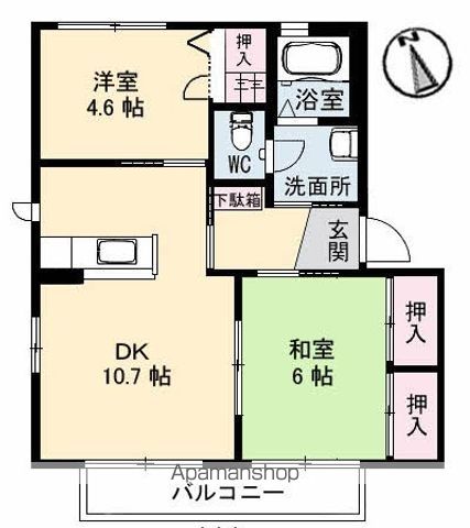 シャーメゾン沖洲 5番館の間取り写真