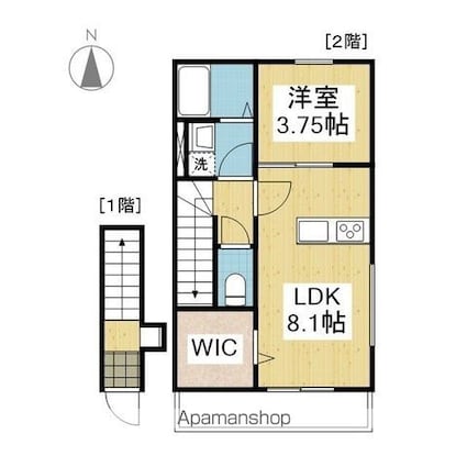 Ｅａｒｔｈ　Ｋｉｔａｋａｔａ[1LDK/36.38m2]の間取図