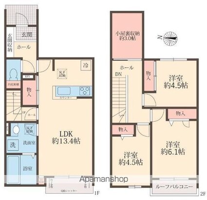 ル・ドージュ[3LDK/71.83m2]の間取図