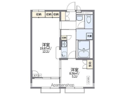 レオパレスコラッジオ[1LDK/43.06m2]の間取図