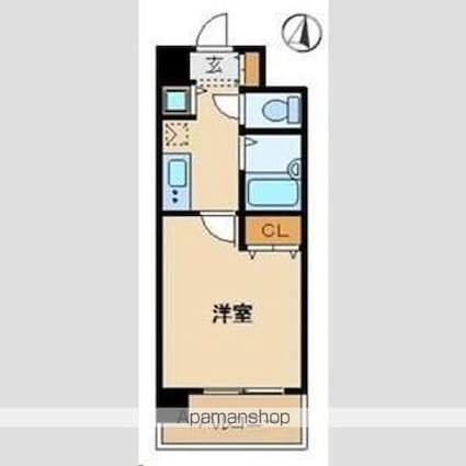 ヴィータローザ大森海岸[1K/20.82m2]の間取図
