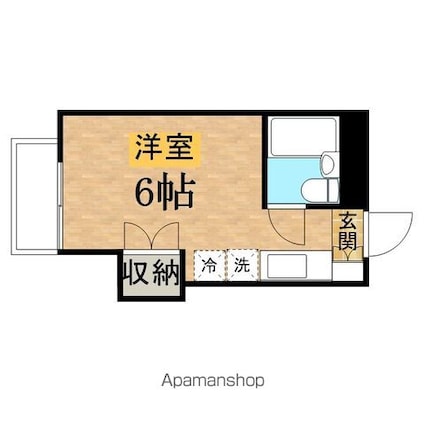 メゾンドリック[1R/17m2]の間取図
